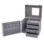 Kufer kosmetyczny, aluminiowy z lusterkiem